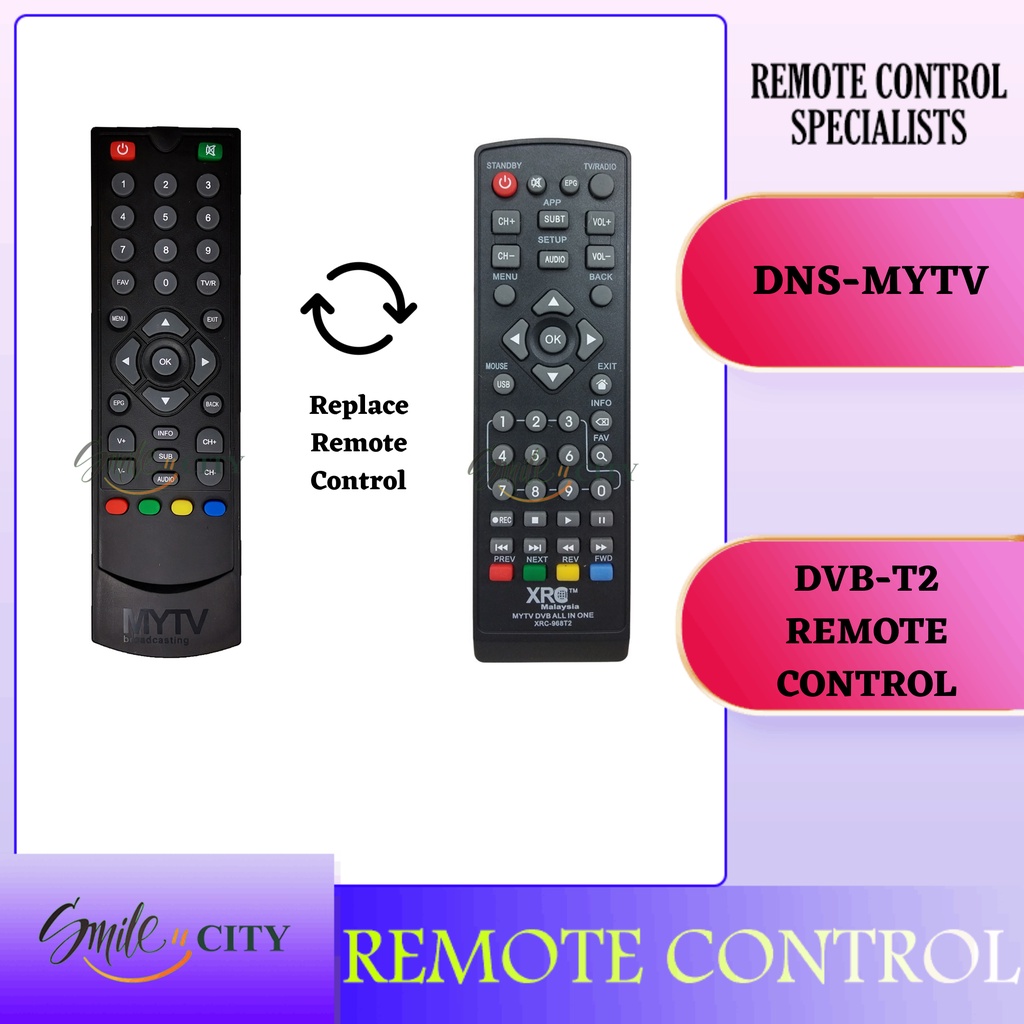 DNS-MYTV DVB-T2 REPLACMENT REMOTE CONTROL | Shopee Malaysia