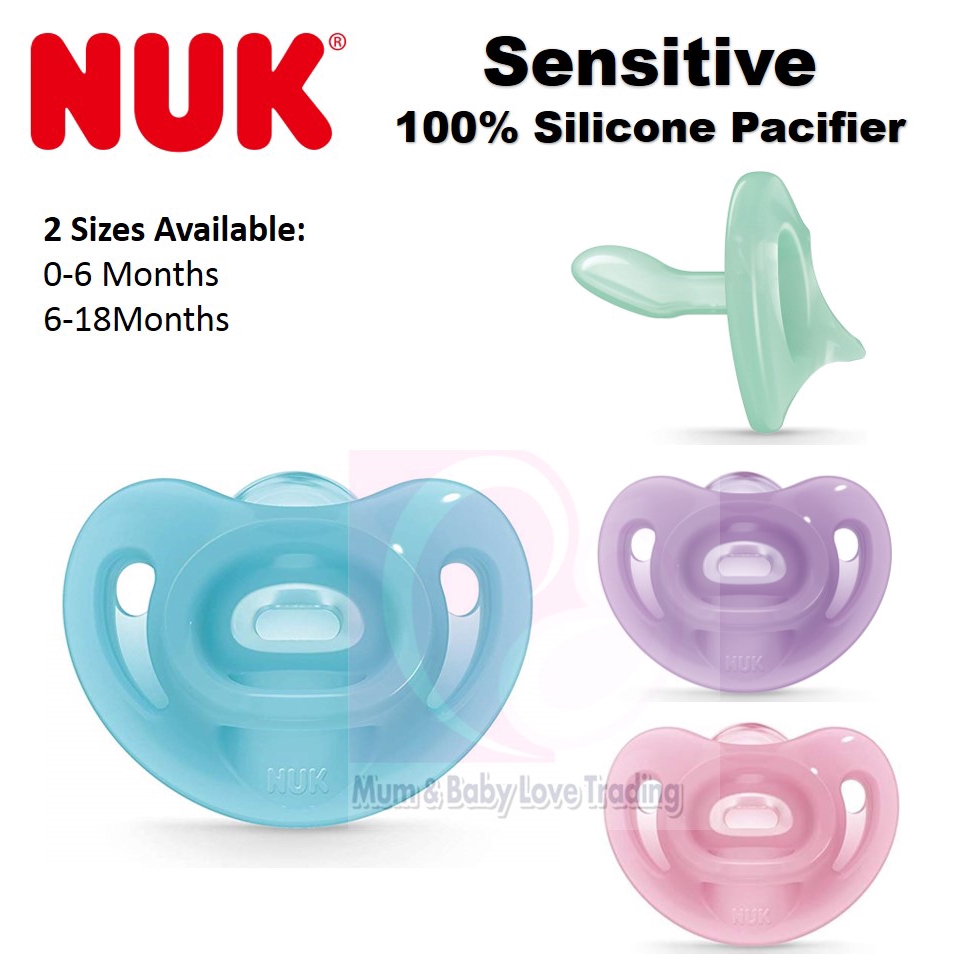 NUK Sensitive 100% Silicone Pacifier (0 
