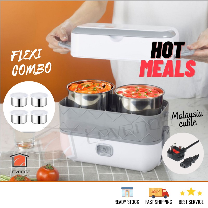 READY STOCK🔥🇲🇾 Electric Lunch Box Malaysia Cable Stainless Steel Food