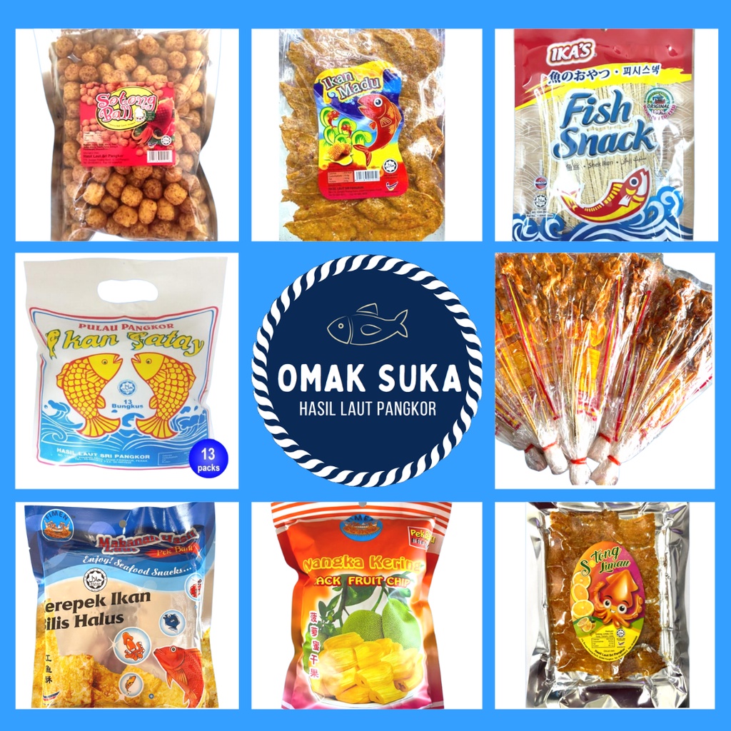 Beli 10 Free 1) Satay Ikan Pangkor Mix & Match Sotong Gula Pedas Bergula Merah Satey Lo…