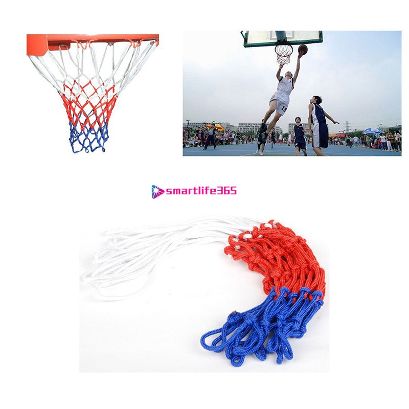 Durable Basketball Net Backboard Nylon Sport Red White Blue Mesh Goal Hoop Net