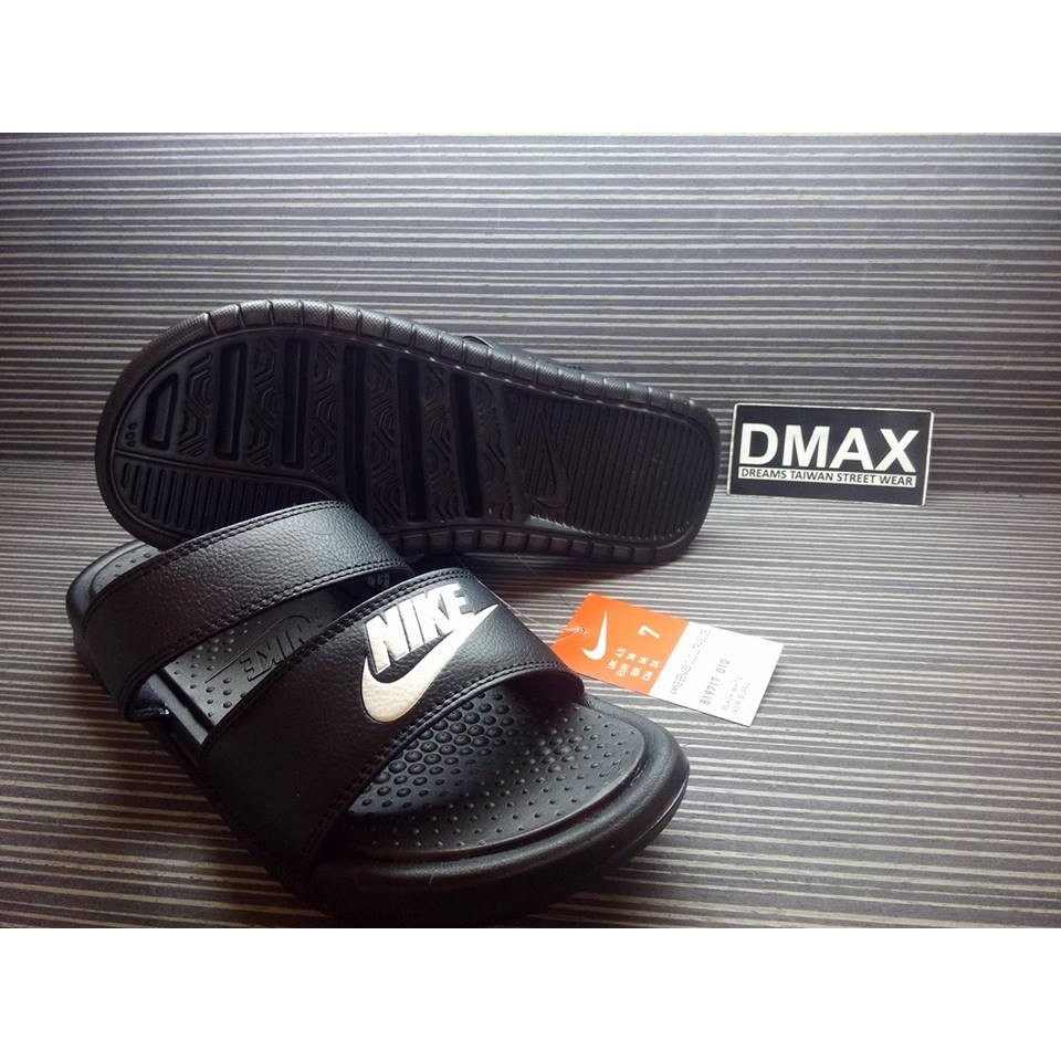 double band nike slides