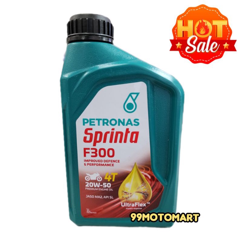 Petronas F300 20w40 20w50 Premium 4T Engine Oil Sprinta 1L Motorcycle