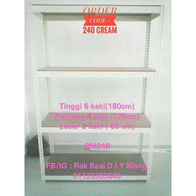 Sarako Rak Besi 6H x 2W x 4L x 4Level Heavy Duty Sarako Rak Besi 6H x 2W x 4L x 4Level Heavy Duty