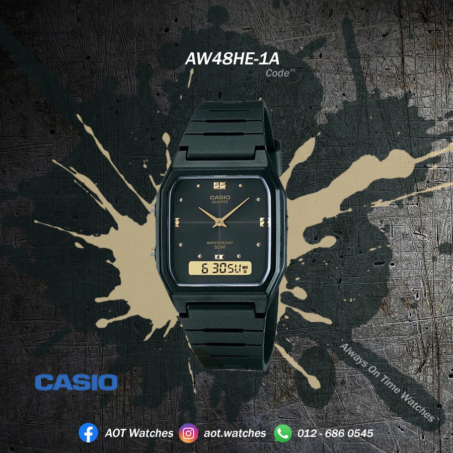 Casio Watch Aw48he 1a Aw 48he 1a Shopee Malaysia