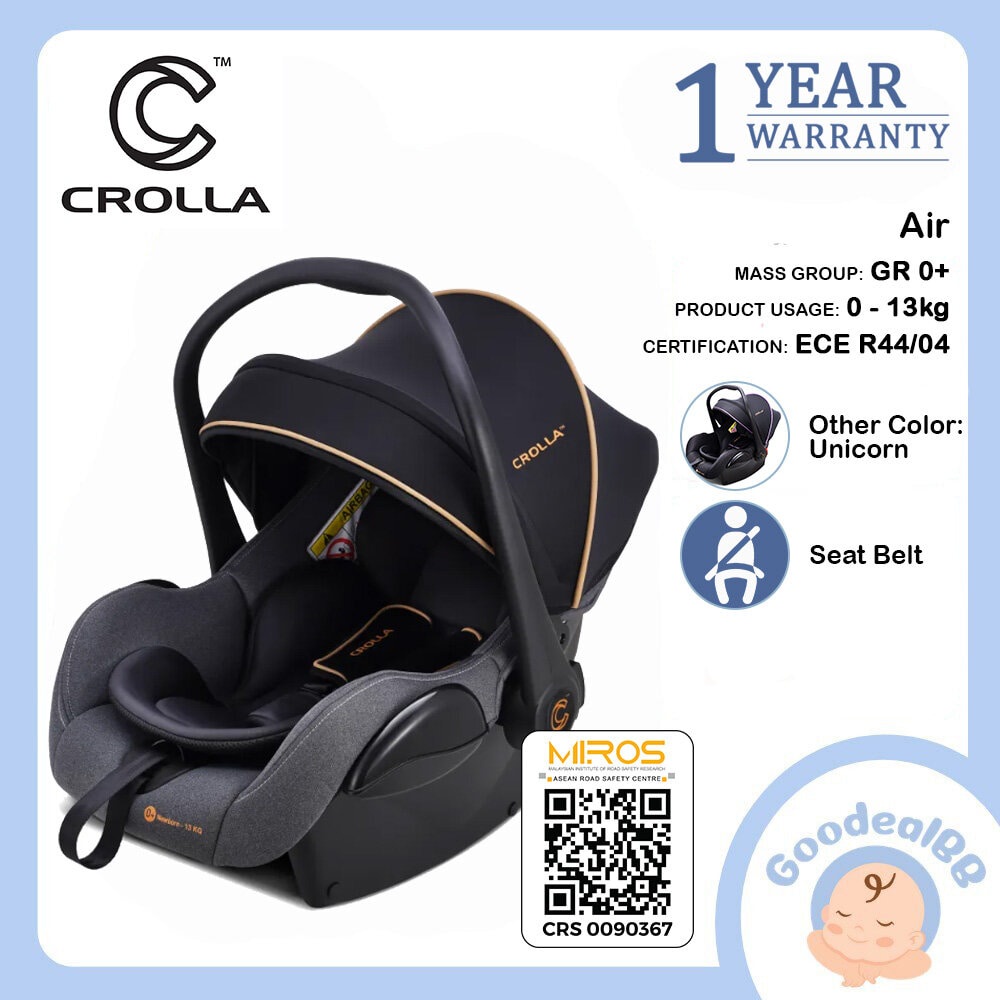 Crolla Air Baby Carrier Car Seat (Newborn to 13kg), Baby Carrier, Car