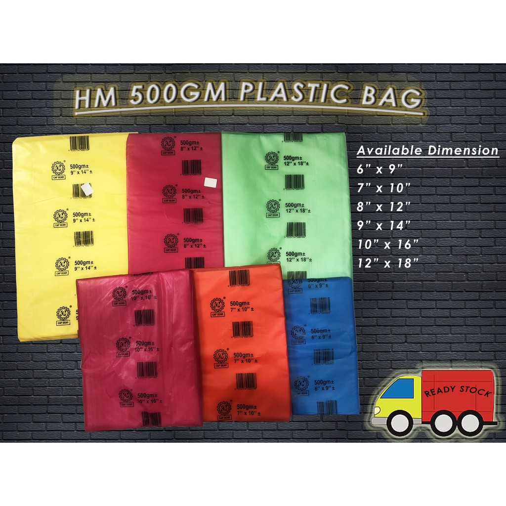 HM 500GM PLASTIC BAG / PLASTIC BUNGKUS for DRINKS & FOOD PACKAGING (CAP