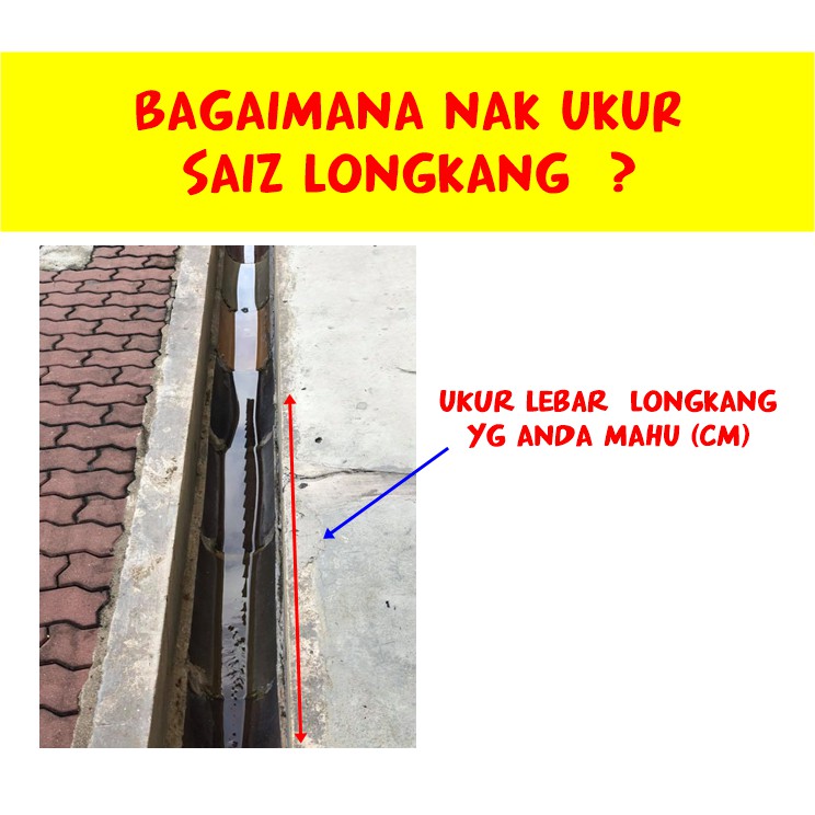 Penutup Longkang Besi Kukuh Heavy Duty Metal Drain Cover 120cm X20cm 4 Kaki Paling Murah Limited Stock Shopee Malaysia