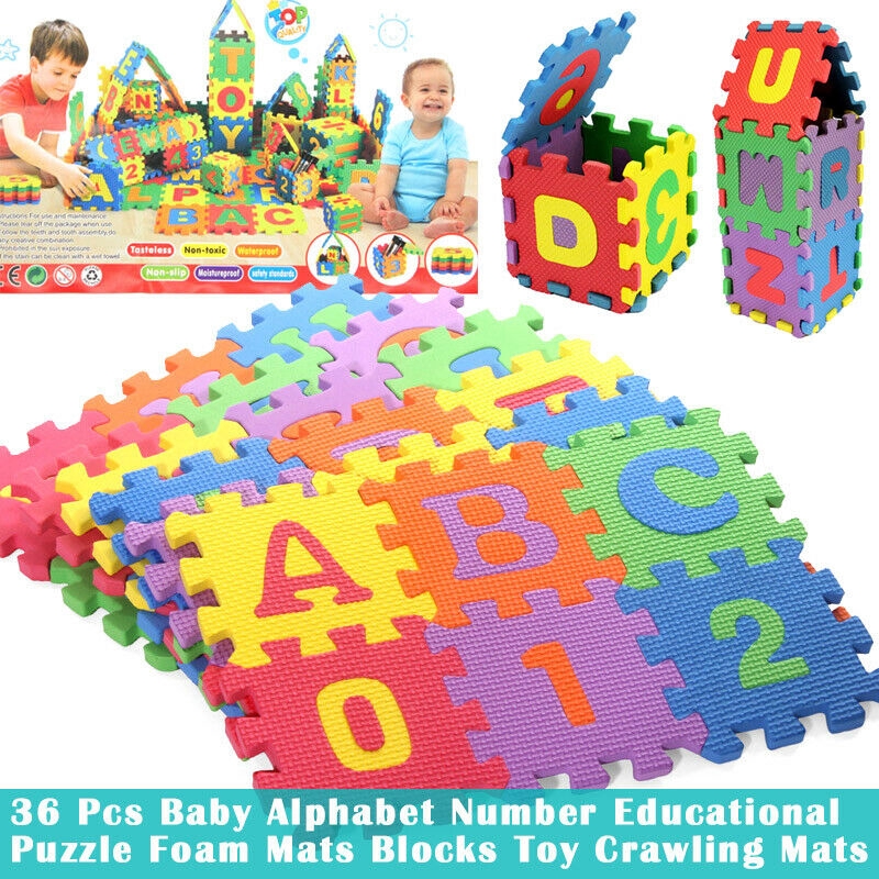 36pcs Alphabet Numbers Eva Play Mat Baby Room Abc Foam Puzzle