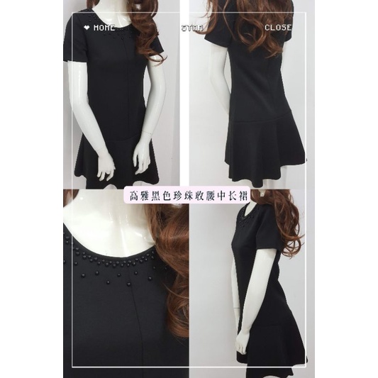 新品 高雅黑色珍珠显身材黑色连衣裙 Ready stock Msia Beauty dress black color Premium quanlity