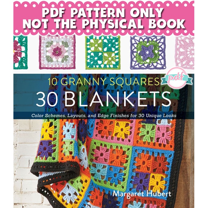 Crochet Pattern - Granny Squares 30 Blankets PDF