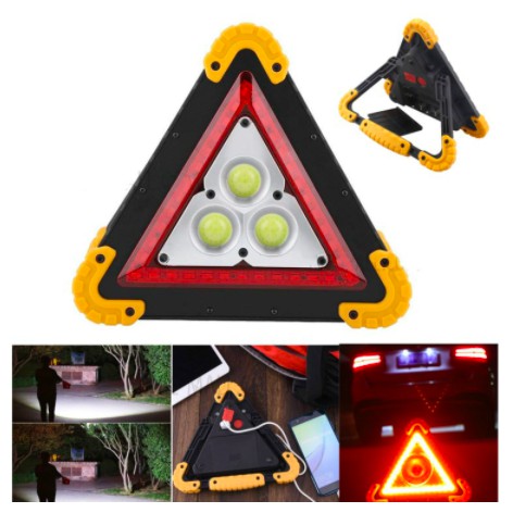 CAR EMERGENCY LED TRIANGLE LIGHT TRIANGLE WORK LIGHT WARNING LIGHT RECHARGEBLE LED SPOTLIGHT FLOOD LIGHT