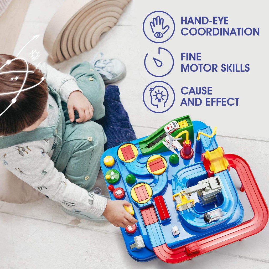 Race Track for Toddlers Preschool Educational Toy Vehicle Puzzle Car Track Playsets for Toddlers Wemfg Race Tracks for Boys Car Adventure Toys for 3 4 5 6 7 8 Year Old Boys Girls Kids Toys Age 3+ 