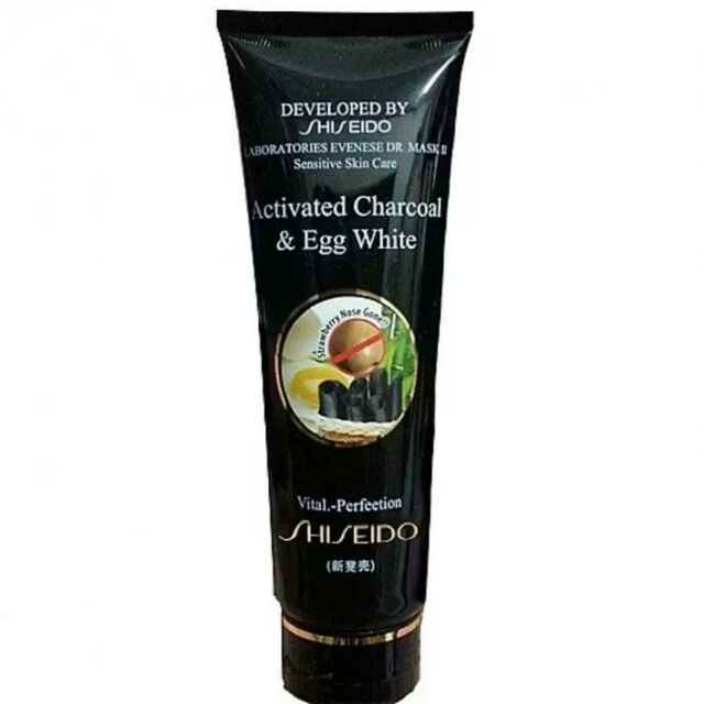 Activated charcoal and egg white mask