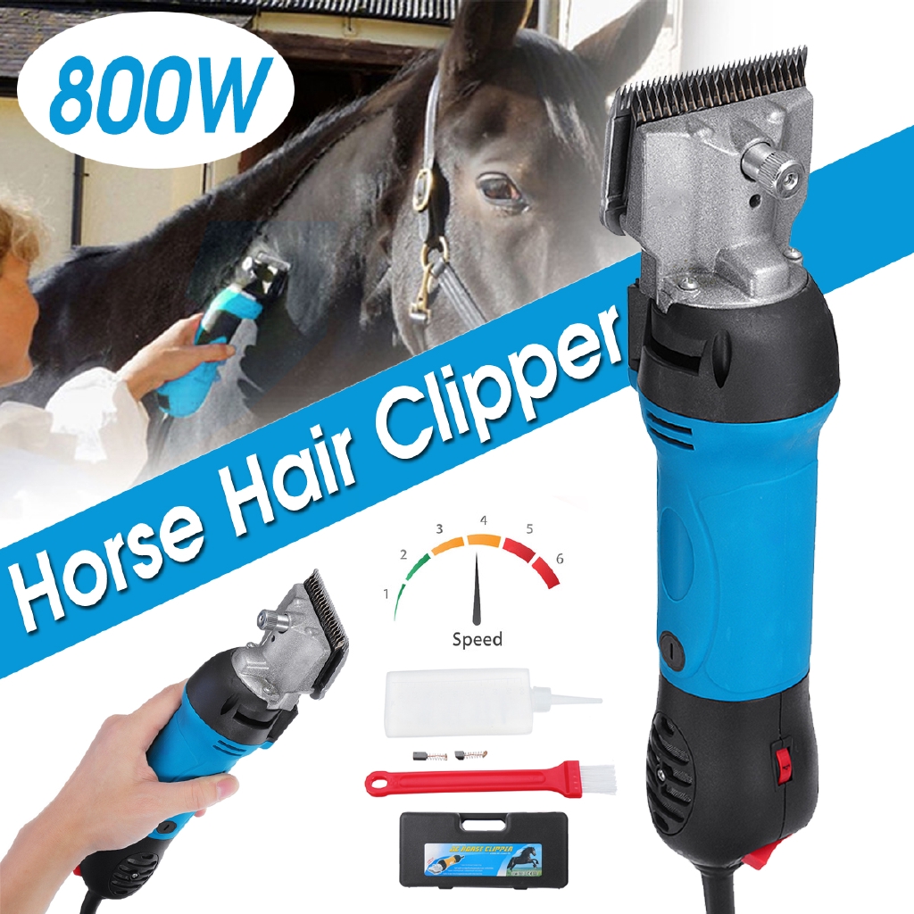 6 Speed Electric Horse Hair Clipper Farm Animal Shearing Trimmer Shaver 