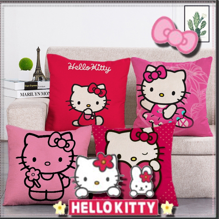 Pillow Cover Hello Kitty Sofa Pillow Cover Cartoon Kitty Pillow