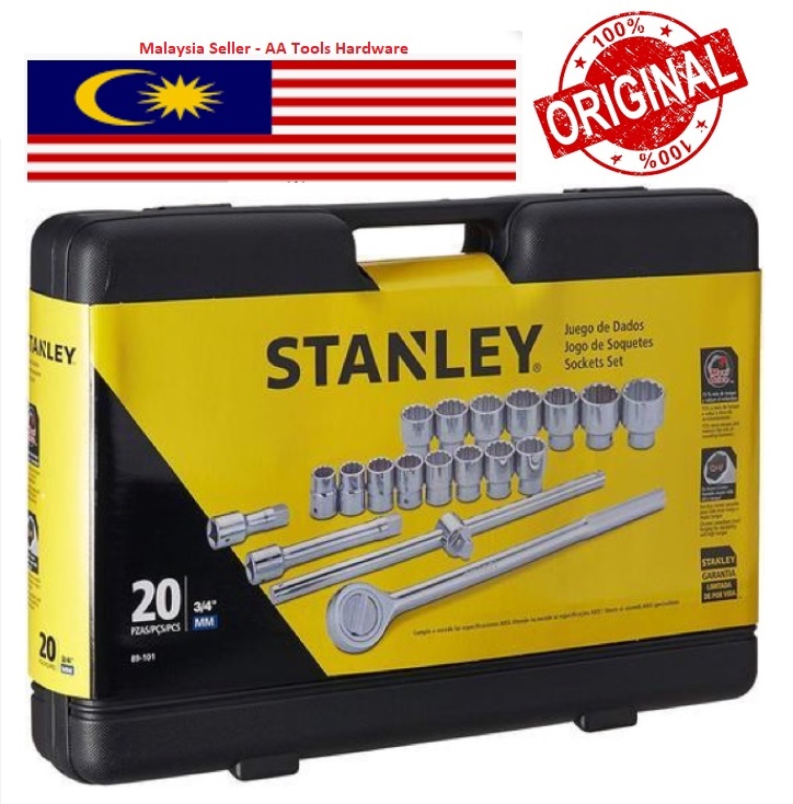 STANLEY 89101 20Piece 3/4” Drive Socket Set (NEW & ORI STANLEY