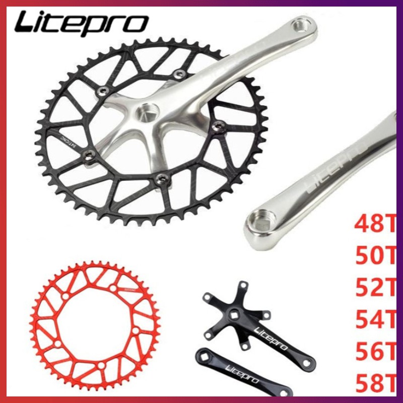 170mm Crankset Litepro 130mm BCD Chainring Crankset Ultra Light