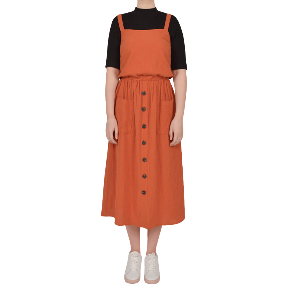 pinafore dress midi length