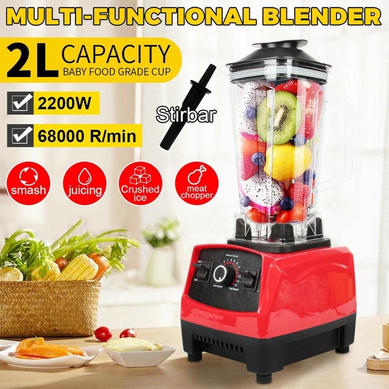 Ready Stock - Heavy Duty 2L Blender 3Pin Plug Pengisar Tugas Berat 