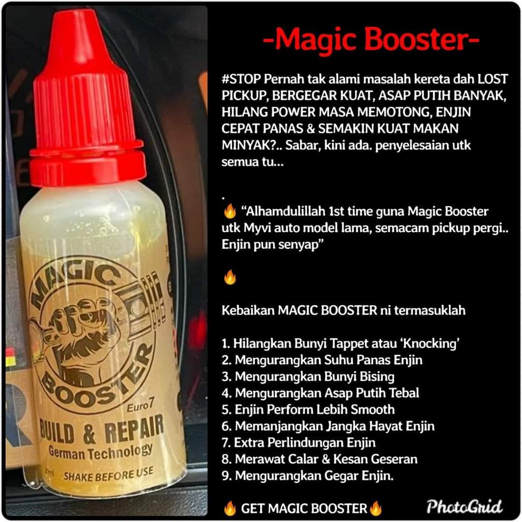 Magic Booster Germany Nano Technology Penjimat Minyak Membersih Carbon Kereta Shopee Malaysia