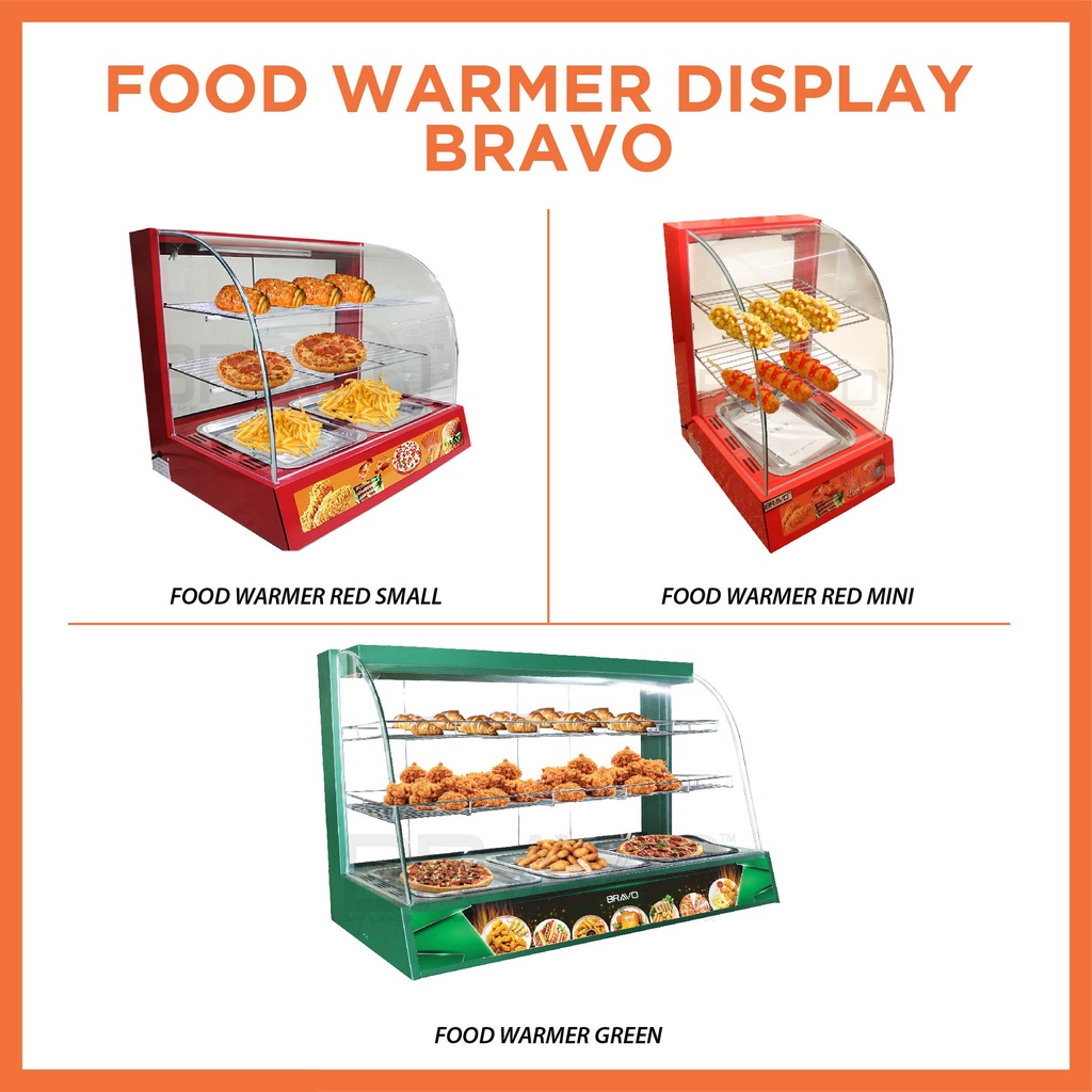 Food Warmer Display Pemanas Makanan Warmer Showcase Commercial Food