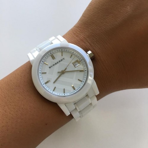 BURBERRY The City White Ceramic Ladies Watch BU9180 | Shopee Malaysia