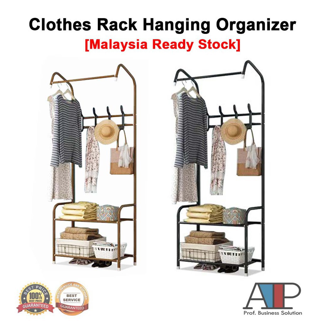 Metal Folding L Shape Clothing Hanger Rack Shopee Malaysia