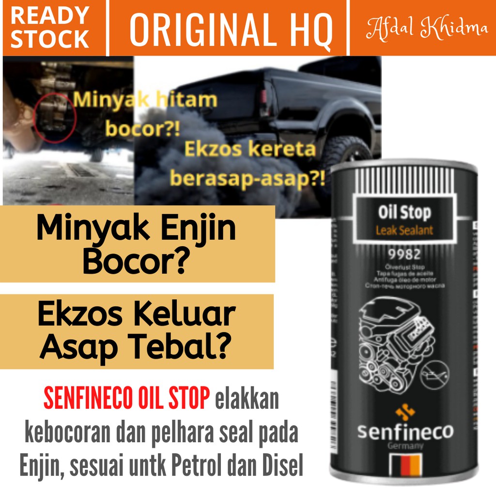 READY STOCK] SENFINECO 9982 OIL STOP LEAK SEALANT 300ml - Penahan 