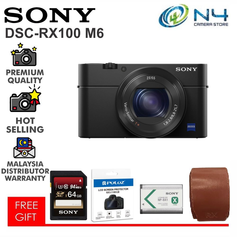 Sony Cybershot Digital Camera RX100 MKVI/Mk6 + Memory Card (64GB