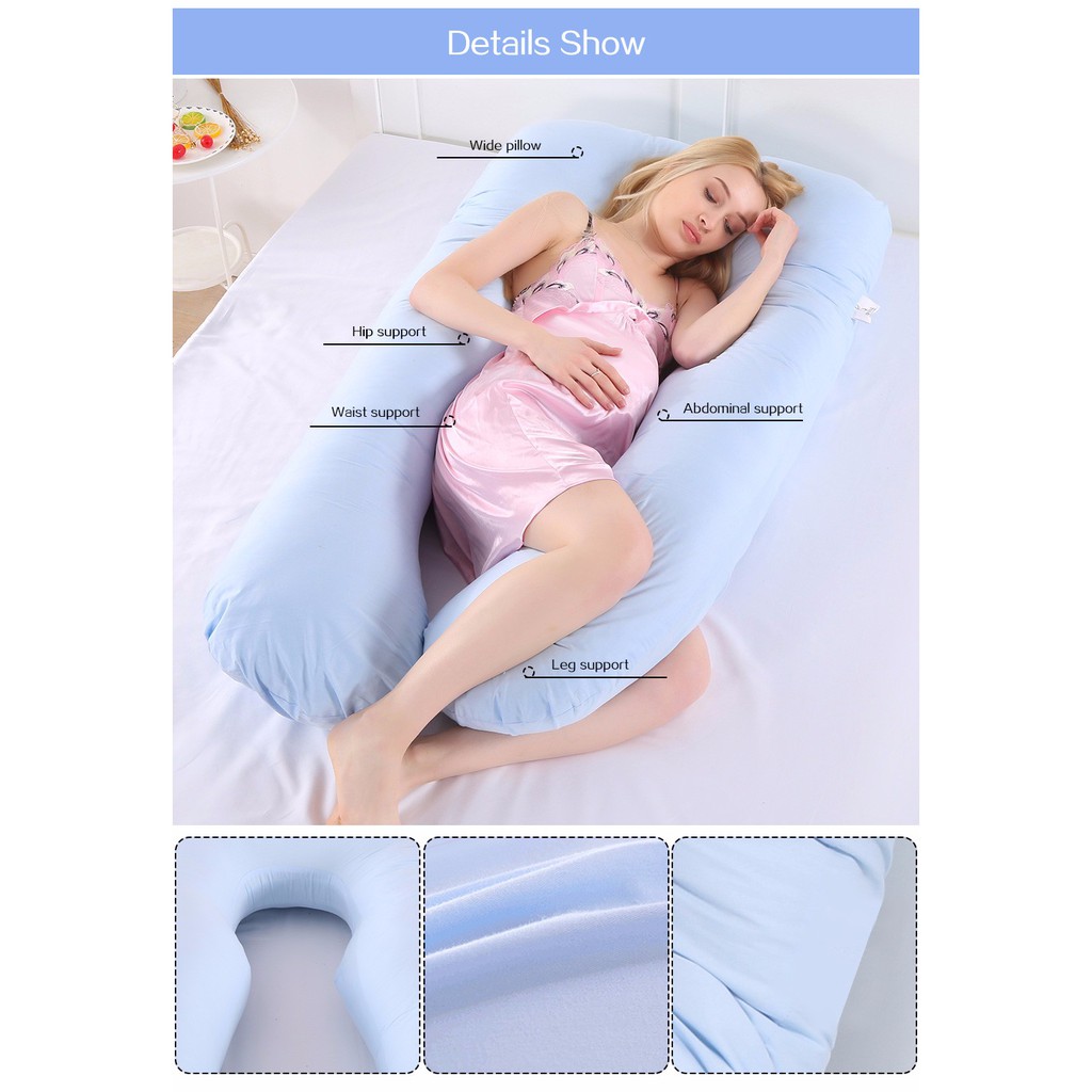 Pregnancy Pillow Case For Side Sleeper Pregnant Women U Shape