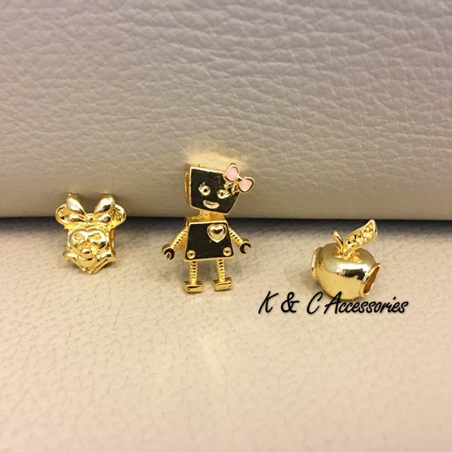 Emas Korea 24K Gold Plated Minnie + Bella Bot + Apple Combo Set ( 3 pcs ) RM45 Sahaja