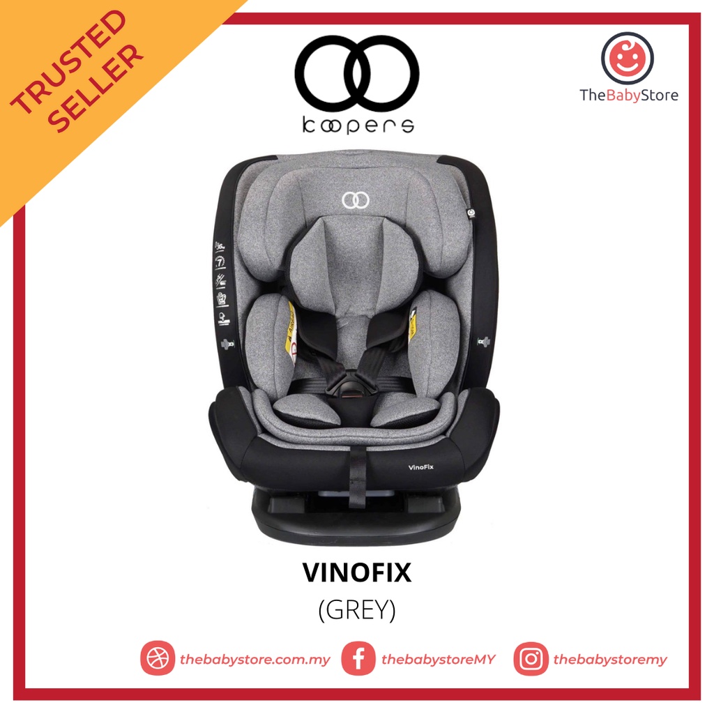 Koopers Vinofix Baby Car Seat Isofix Installation Up to 36kgGrey