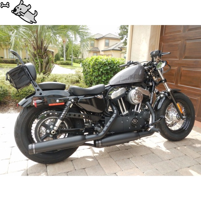 PinShang Motorcycle Steel Sissy Bar Passenger Backrest Cushion Pad Fit For Harley Sportster XL883 1200 48 04-15 black 