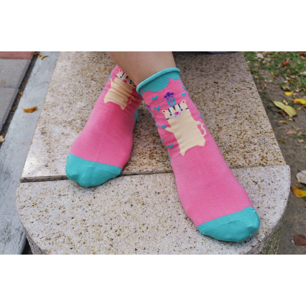 Taiwan Taiwanimal Bay A Mochi _ Shihu ‧ Orchid Roll Socks