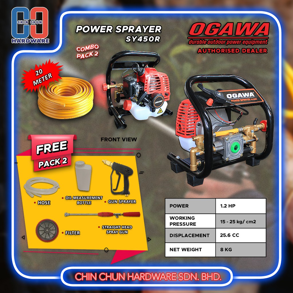 Combo 2 Ogawa Sy450r Sy 450r Power Sprayer Water Sprayer Portable Water Sprayer Engine Water Sprayer Shopee Malaysia