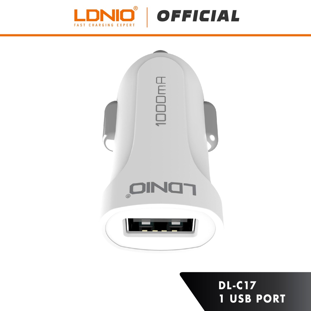 LDNIO DL-C17 Single USB Port Simple Design Car Charger (1.0A)