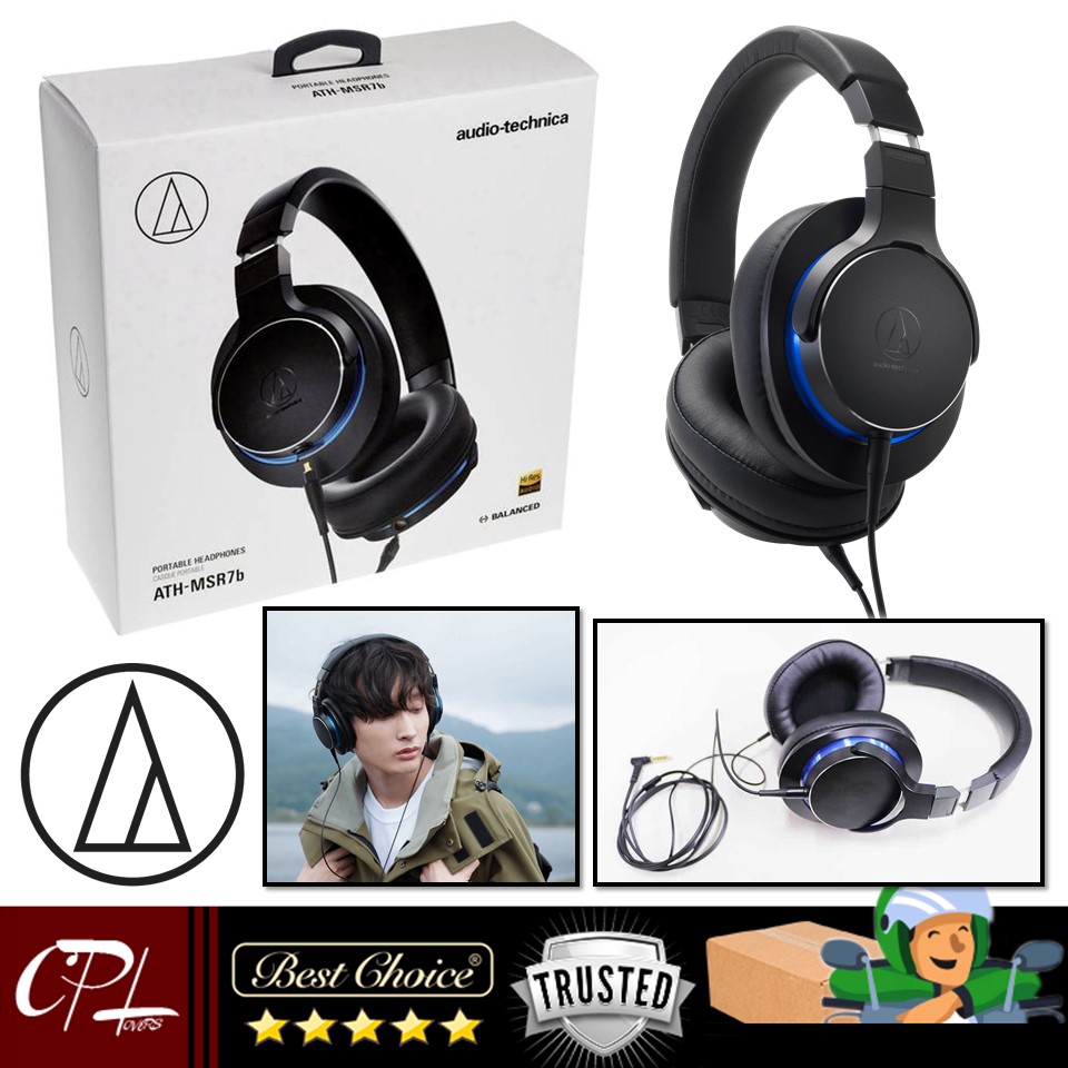 Technica Ath Audio Msr7b Over Ear High Resolution Headphone Black Shopee Malaysia