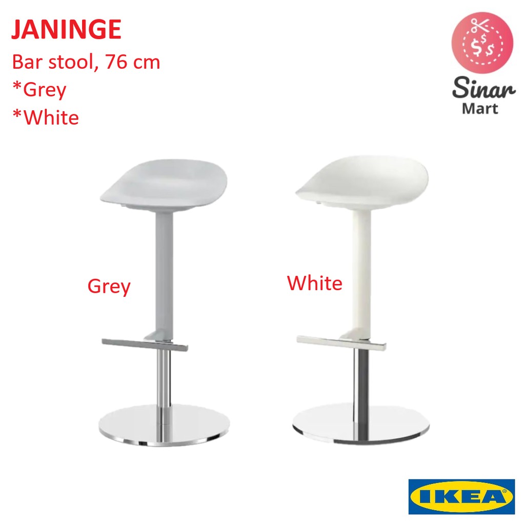 IKEA JANINGE Bar stool, grey, 76 cm Shopee Malaysia