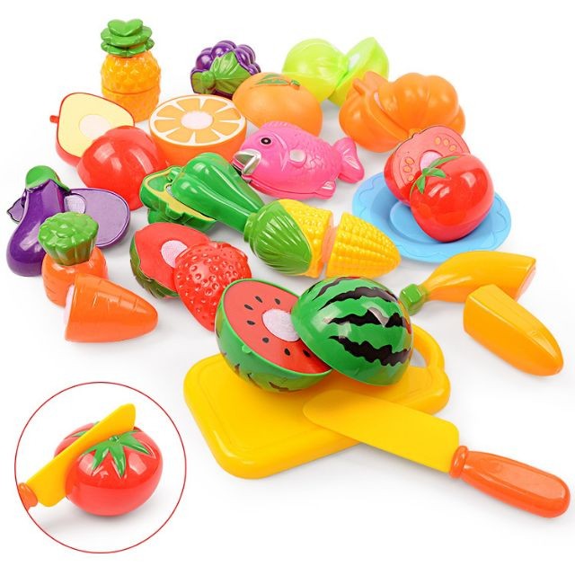 [SmartHouse] Kid Cutting Fruit Play Set Kitchen Pretend Play Toys ...