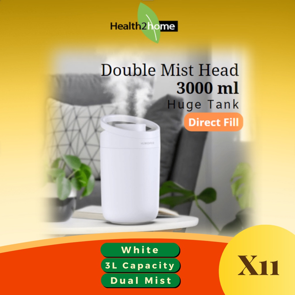 3000ml Dual Mist Air Humidifier Mini X11 / X12 Ultrasonic Air Diffuser