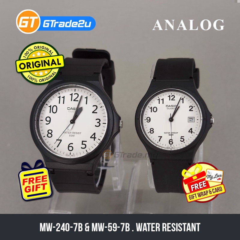 Original Mw 240 7b Mw 59 7b Couple Watch Simple Easy Design Shopee Malaysia