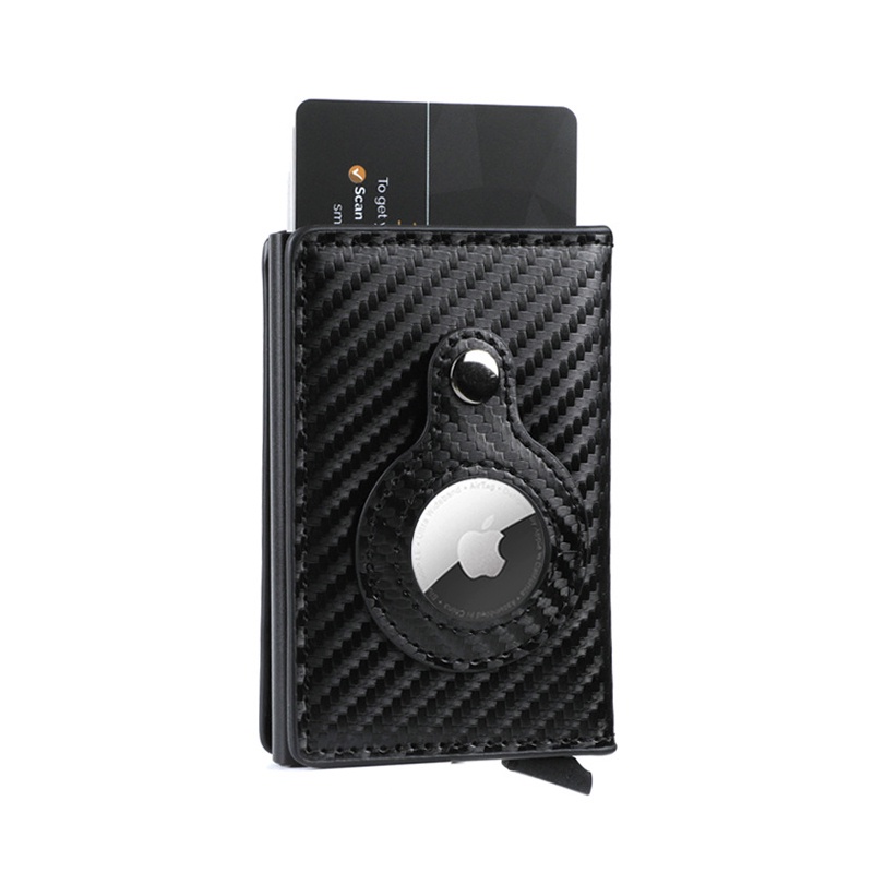 Top Carbon Fiber For Apple Airtag Wallet Men Business ID Credit Card