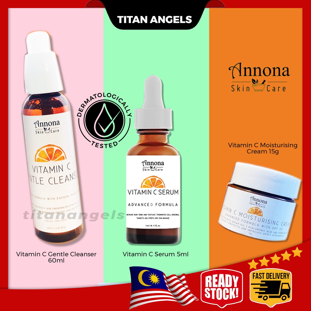 Serum Muka 5ml Vitamin C Serum Annona Vcs Serum Muka Scar Jerawat Jeragat Wrinkle Basic Skincare Set Shopee Malaysia