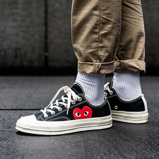 cdg converse black on feet