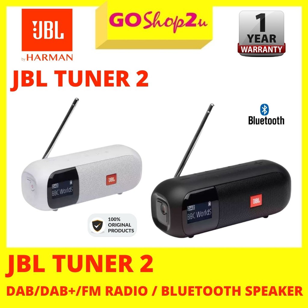 JBL TUNER 2 Portable DAB/DAB+/FM radio with Bluetooth Speaker Shopee