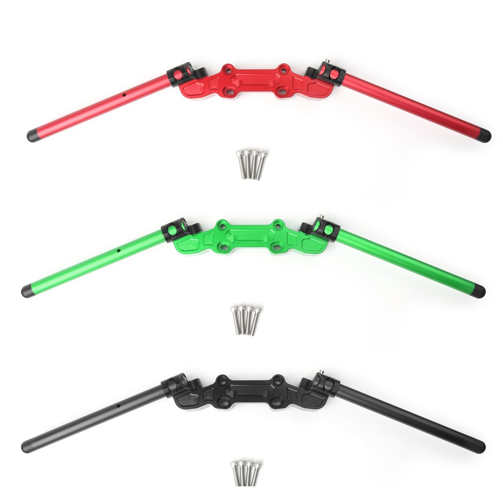 Clip-On Adapter Plate /& Handlebars Set For Kawasaki Ninja 650R//ER6F 06-16 Black