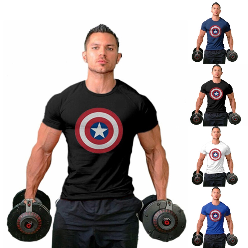 captain america workout t shirt