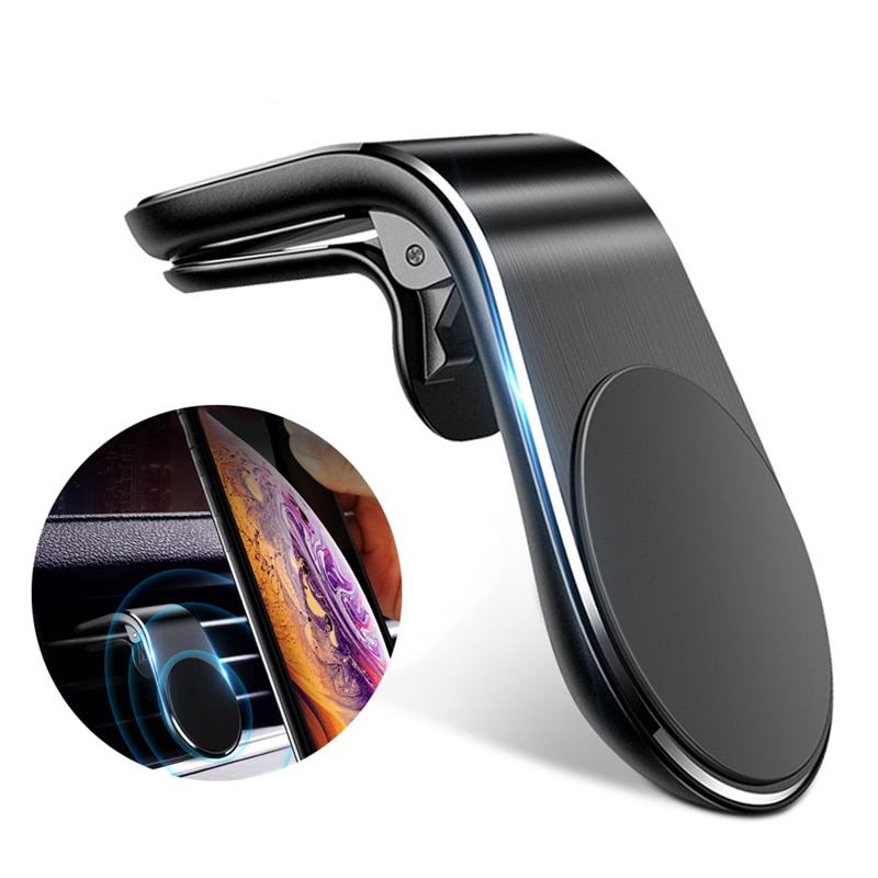 Metal Car Phone Holder Mini Air Vent Clip Mount Mobile