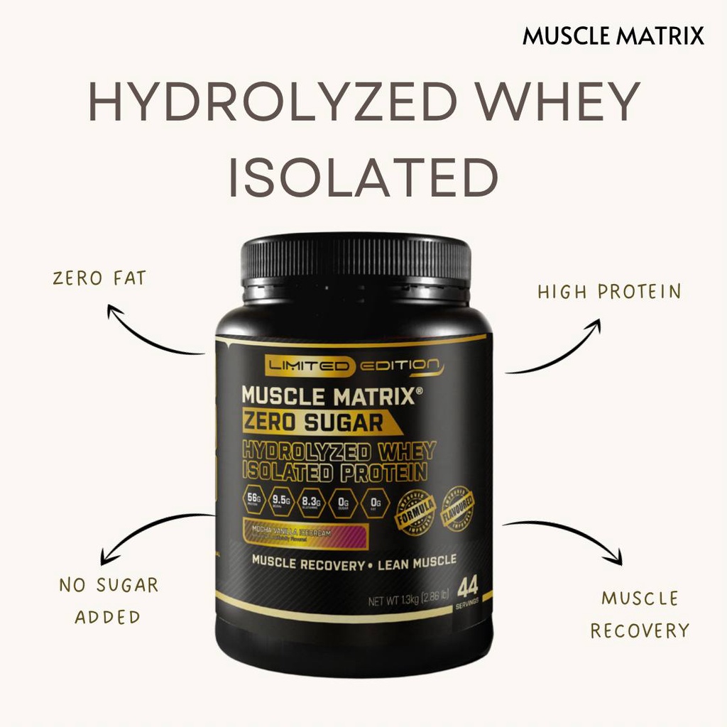[FREE GIFT] MUSCLE MATRIX WHEY PROTEIN HYDROWHEY ISOLATED (1.3kg
